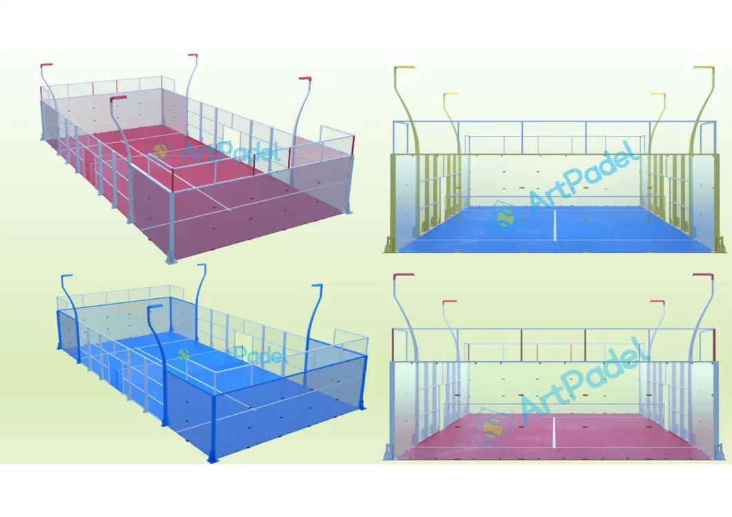 Hot Sale High-Quality Big Discount Panoramic Paddle Tennis Court 20*10 M Size Outdoor Sports Padel Court CE Certification Padel Tennis Court Supplier