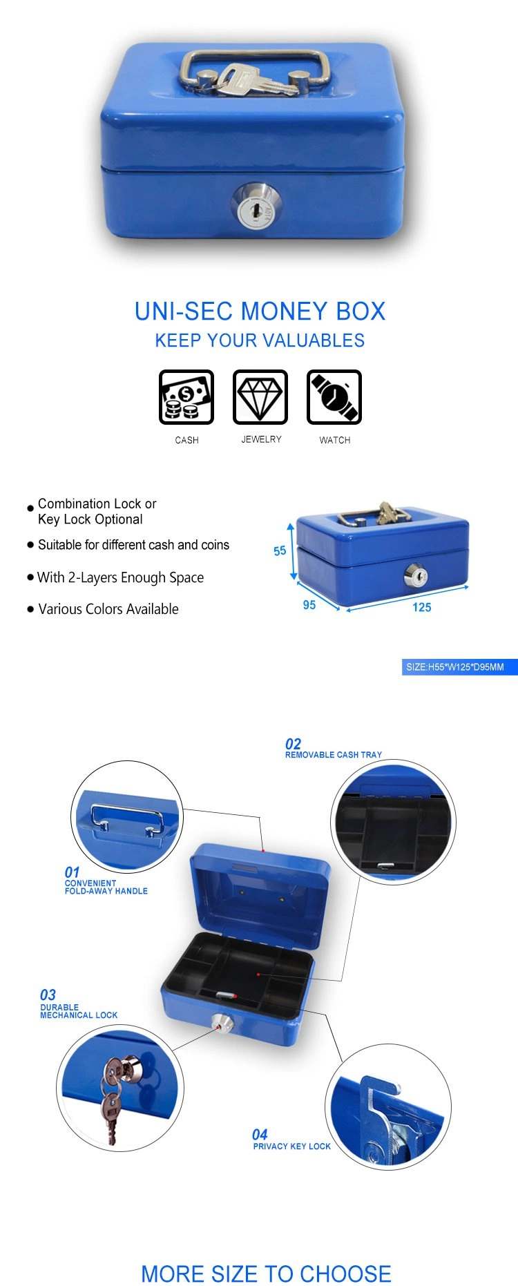 Uni-Sec Best Price Baby Money Box Safe Electronic Factory in China (CB-12)